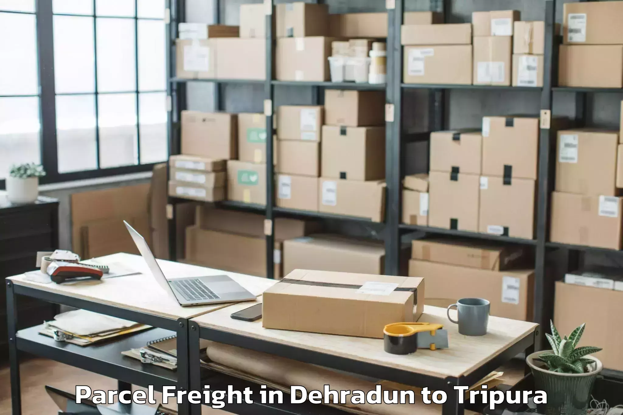 Easy Dehradun to Belonia Parcel Freight Booking